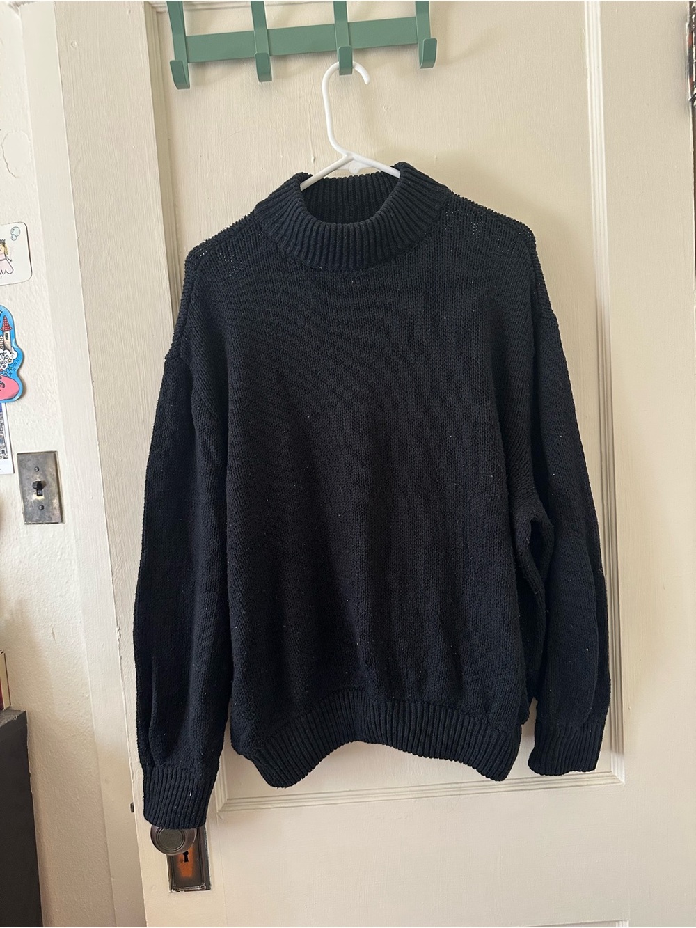 aerie Black Turtleneck Knit Sweater